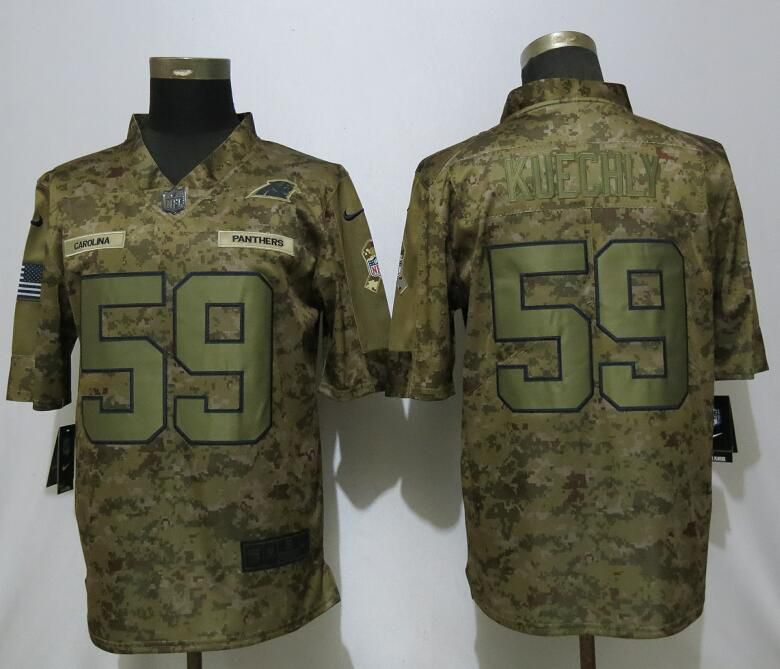 Men Carolina Panthers #59 Kuechly Nike Camo Salute to Service Limited NFL Jerseys